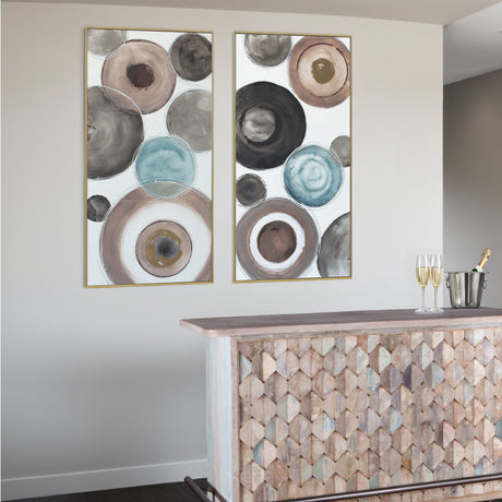 Palette Delicate Dishes Hand Painted Framed Diptych from Home Trends & Design - Luna Furniture