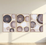 Palette Gilded Globes Hand Painted Framed Triptych from Home Trends & Design - Luna Furniture