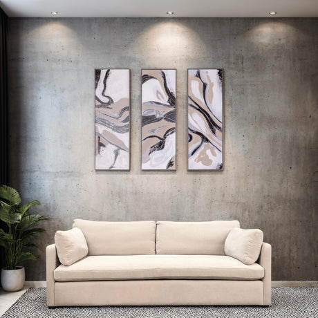 Palette Serenity Hand Painted Framed Triptych from Home Trends & Design - Luna Furniture