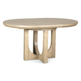 Grassroots Mission 42-60" Round Extension Dining Table in Gray Birch from Home Trends & Design - Luna Furniture