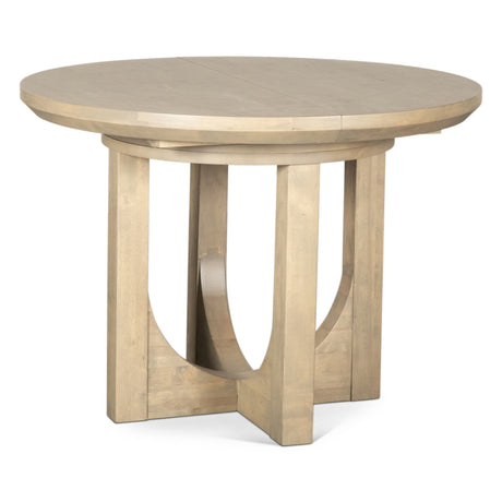 Grassroots Mission 42-60" Round Extension Dining Table in Gray Birch from Home Trends & Design - Luna Furniture