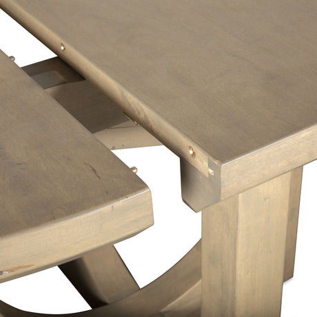 Grassroots Mission 42-60" Round Extension Dining Table in Gray Birch from Home Trends & Design - Luna Furniture