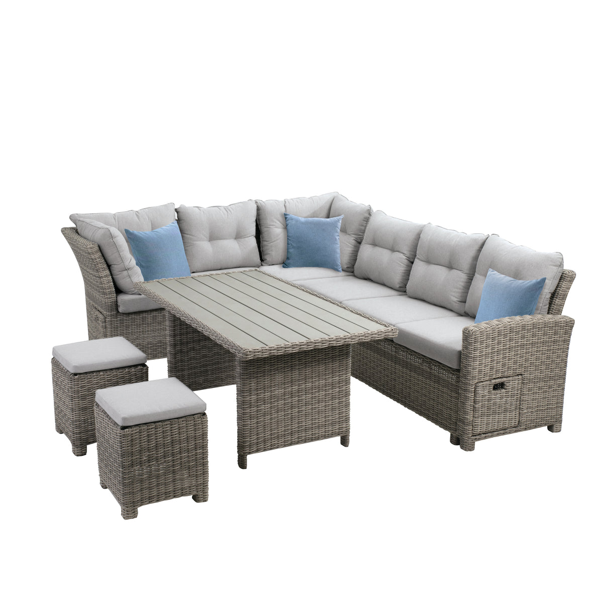 Malia Gray Patio Dining Table from Furniture of America - Luna Furniture