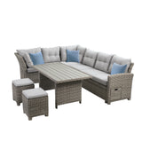 Malia Gray Patio Dining Table from Furniture of America - Luna Furniture