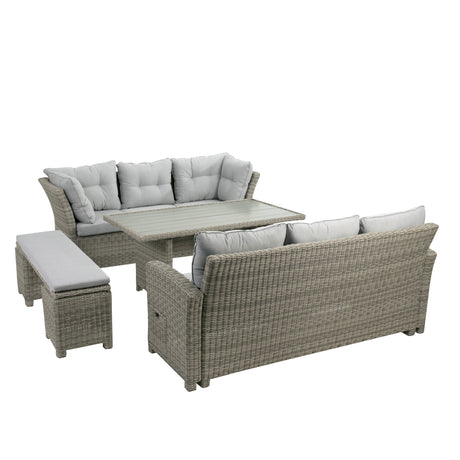 Malia Gray Patio Dining Table from Furniture of America - Luna Furniture