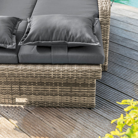 Bahia Tobago Brown/Dark Gray Reclining Chaise Lounge from Furniture of America - Luna Furniture