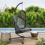 Crush Dark Gray Swing Chair from Furniture of America - Luna Furniture