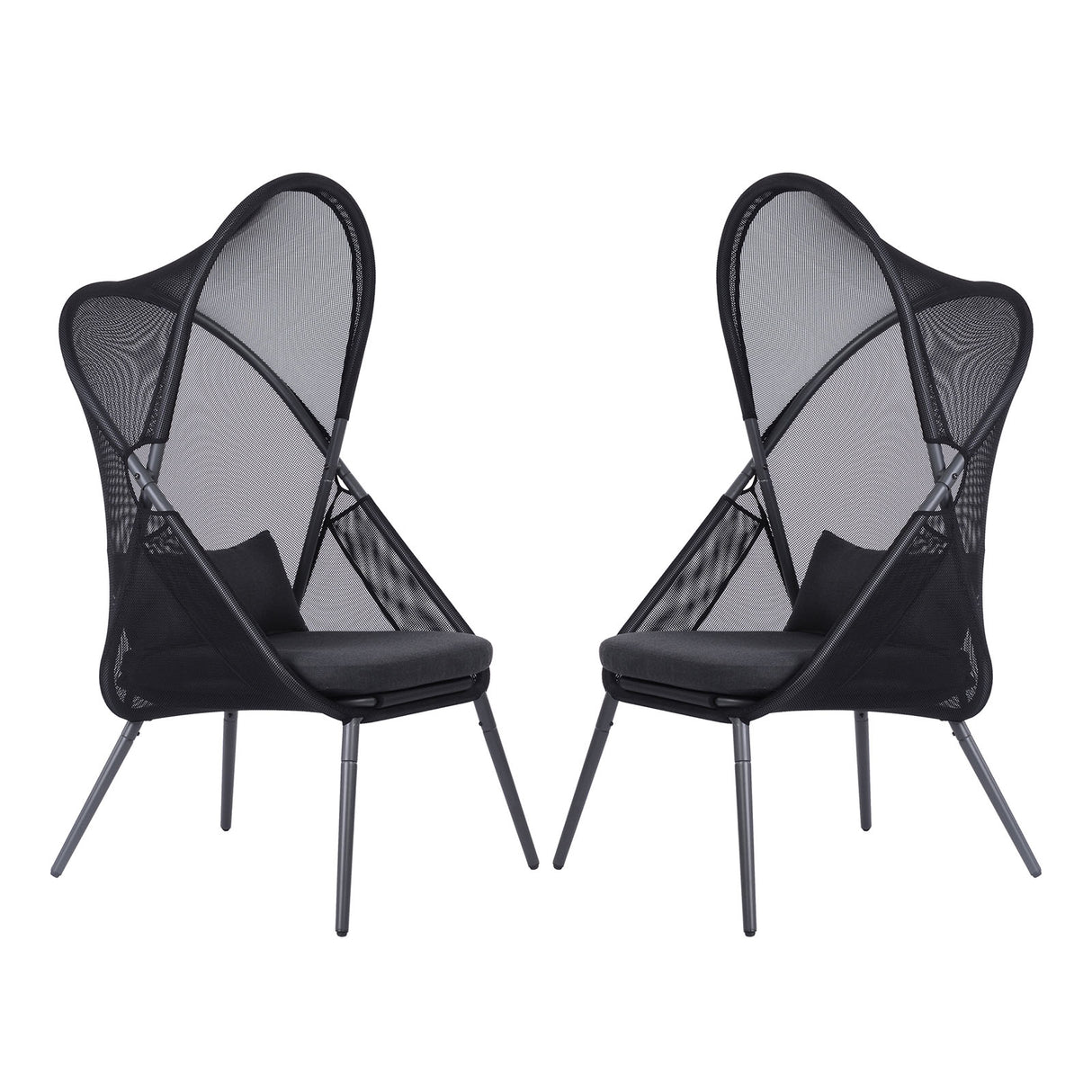 Alverta Black Foldable Chair from Furniture of America - Luna Furniture