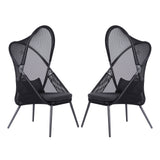 Alverta Black Foldable Chair from Furniture of America - Luna Furniture