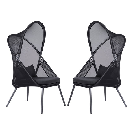 Alverta Black Foldable Chair from Furniture of America - Luna Furniture