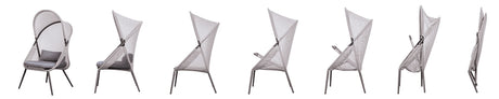 Alverta Light Gray Foldable Chair from Furniture of America - Luna Furniture
