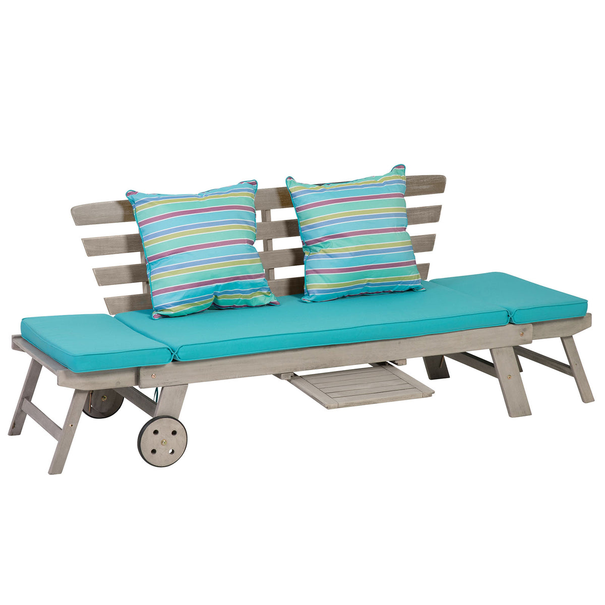 Maui Gray/Turquoise Convertible Sofa Daybed from Furniture of America - Luna Furniture