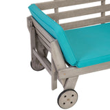 Maui Gray/Turquoise Convertible Sofa Daybed from Furniture of America - Luna Furniture