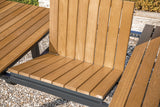 Mackay Gun Metal/Natural Patio Dining Table from Furniture of America - Luna Furniture