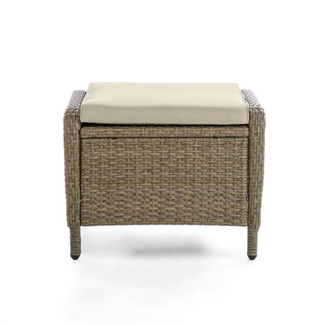 Mackay Beige/Natural Ottoman, Set of 2 from Furniture of America - Luna Furniture