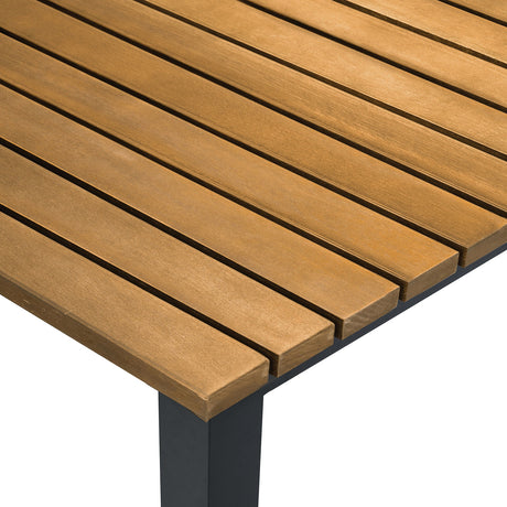 Mackay Gun Metal/Natural Patio Dining Table from Furniture of America - Luna Furniture