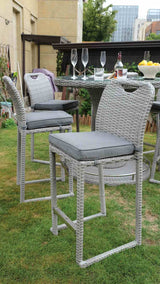 Cyprus Gray Bar Chair, Set of 2 from Furniture of America - Luna Furniture