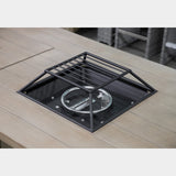 Bordeaux Brown Dining Table w/ Fire Pit & Cooler from Furniture of America - Luna Furniture