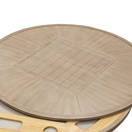 Lyon Black/Natural/Brown Game Table from Furniture of America - Luna Furniture