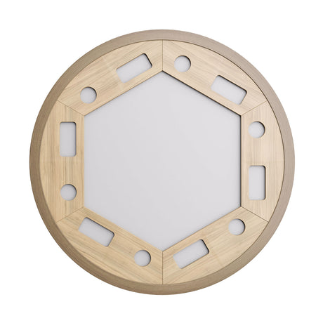 Lyon Black/Natural/Brown Game Table from Furniture of America - Luna Furniture
