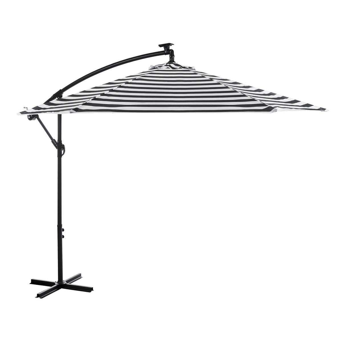 Glam Black/White Cantilever Umbrella w/ LED from Furniture of America - Luna Furniture