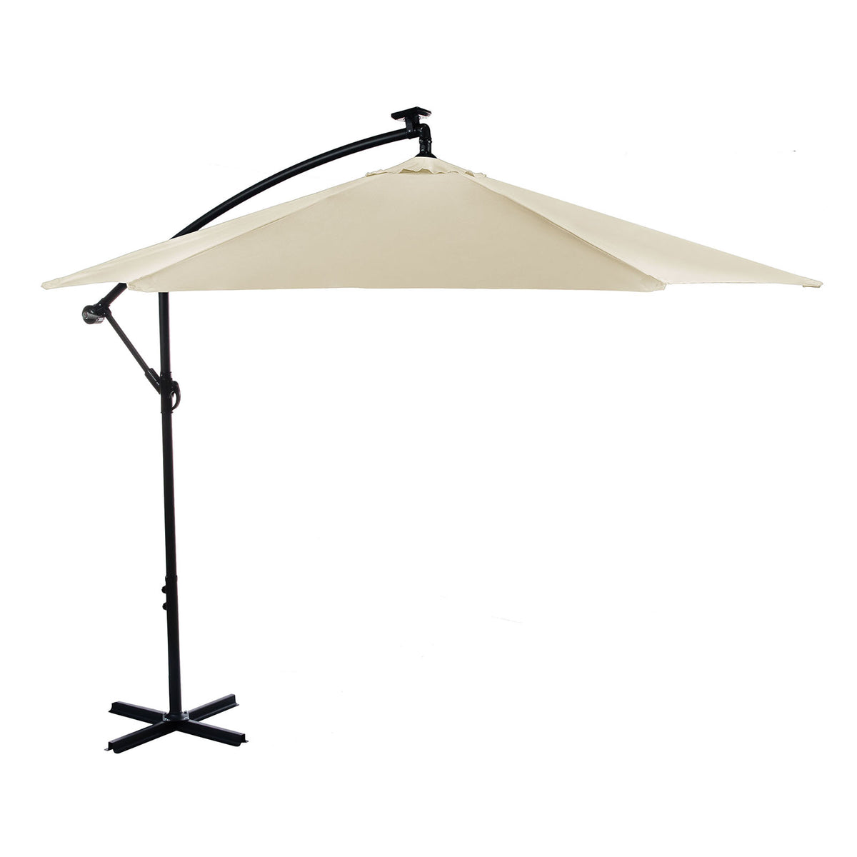 Glam Canvas Stone Cantilever Umbrella w/ LED from Furniture of America - Luna Furniture