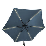 Glam Dark Sapphire Cantilever Umbrella w/ LED from Furniture of America - Luna Furniture