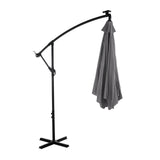 Glam Graphite Cantilever Umbrella w/ LED from Furniture of America - Luna Furniture