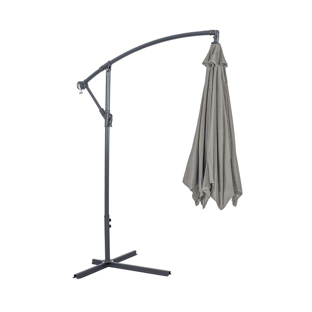 Glam Graphite Cantilever Umbrella w/ LED from Furniture of America - Luna Furniture