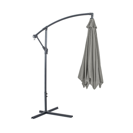 Glam Graphite Cantilever Umbrella with LED from Furniture of America - Luna Furniture