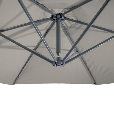Glam Graphite Cantilever Umbrella with LED from Furniture of America - Luna Furniture