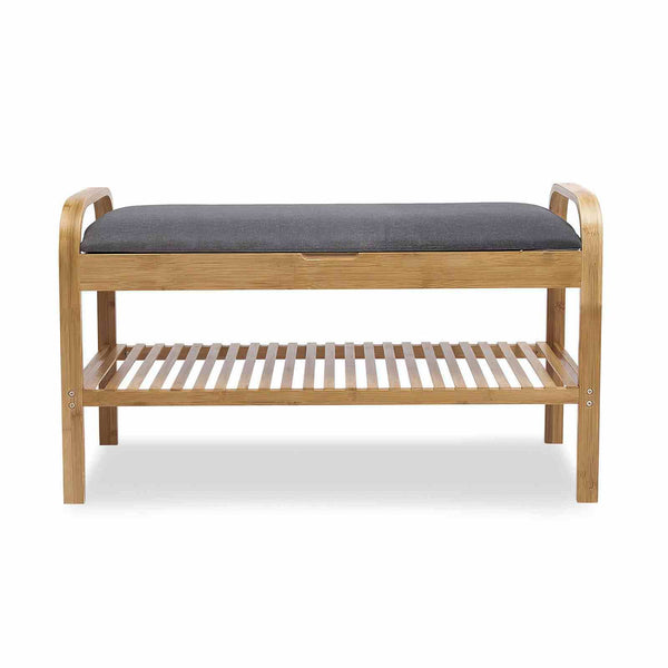 Skipper Natural/Gray Shoe Storage Bench