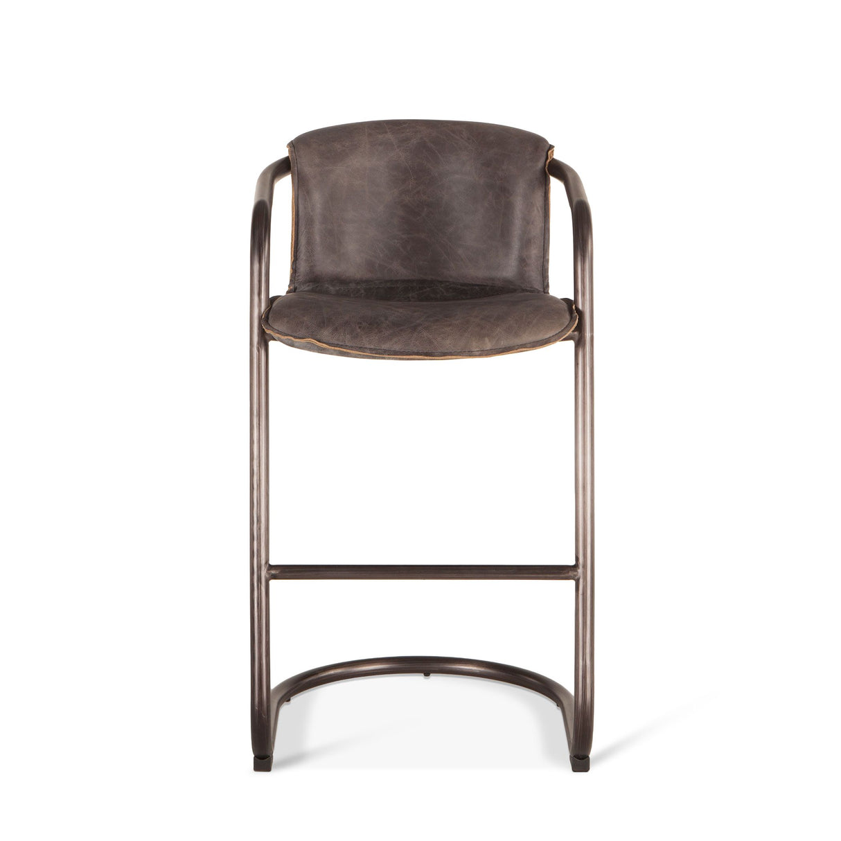 Portofino 22" Bar Chair in Antique Ebony Leather, Set of 2 from Home Trends & Design - Luna Furniture
