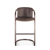 Portofino 22" Bar Chair in Antique Ebony Leather, Set of 2 from Home Trends & Design - Luna Furniture