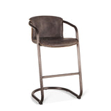Portofino 22" Bar Chair in Antique Ebony Leather, Set of 2 from Home Trends & Design - Luna Furniture