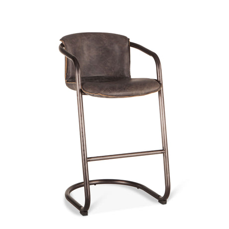 Portofino 22" Bar Chair in Antique Ebony Leather, Set of 2 from Home Trends & Design - Luna Furniture