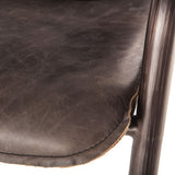 Portofino 22" Bar Chair in Antique Ebony Leather, Set of 2 from Home Trends & Design - Luna Furniture