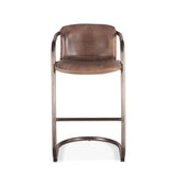 Portofino 22" Bar Chair in Jet Brown Leather, Set of 2 from Home Trends & Design - Luna Furniture