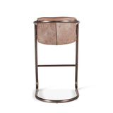 Portofino 22" Bar Chair in Jet Brown Leather, Set of 2 from Home Trends & Design - Luna Furniture