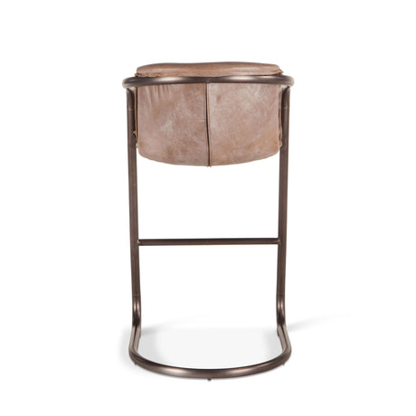 Portofino 22" Bar Chair in Jet Brown Leather, Set of 2 from Home Trends & Design - Luna Furniture