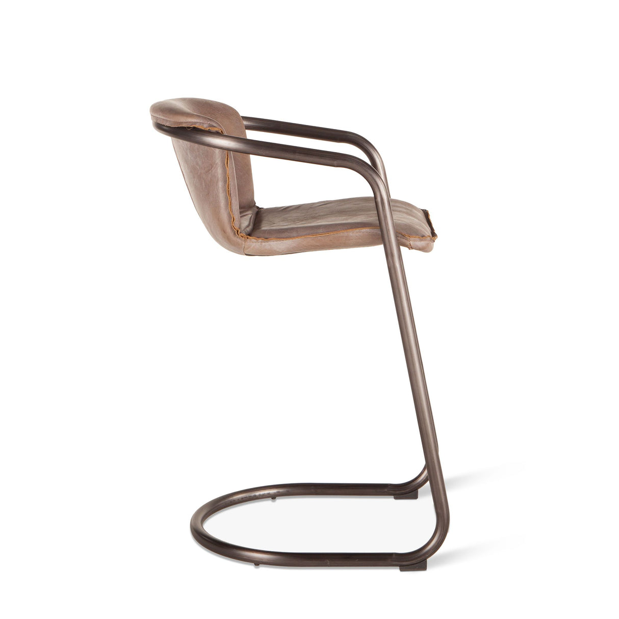 Portofino 22" Bar Chair in Jet Brown Leather, Set of 2 from Home Trends & Design - Luna Furniture