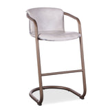 Portofino 22" Bar Chair in Vintage White Leather, Set of 2 from Home Trends & Design - Luna Furniture