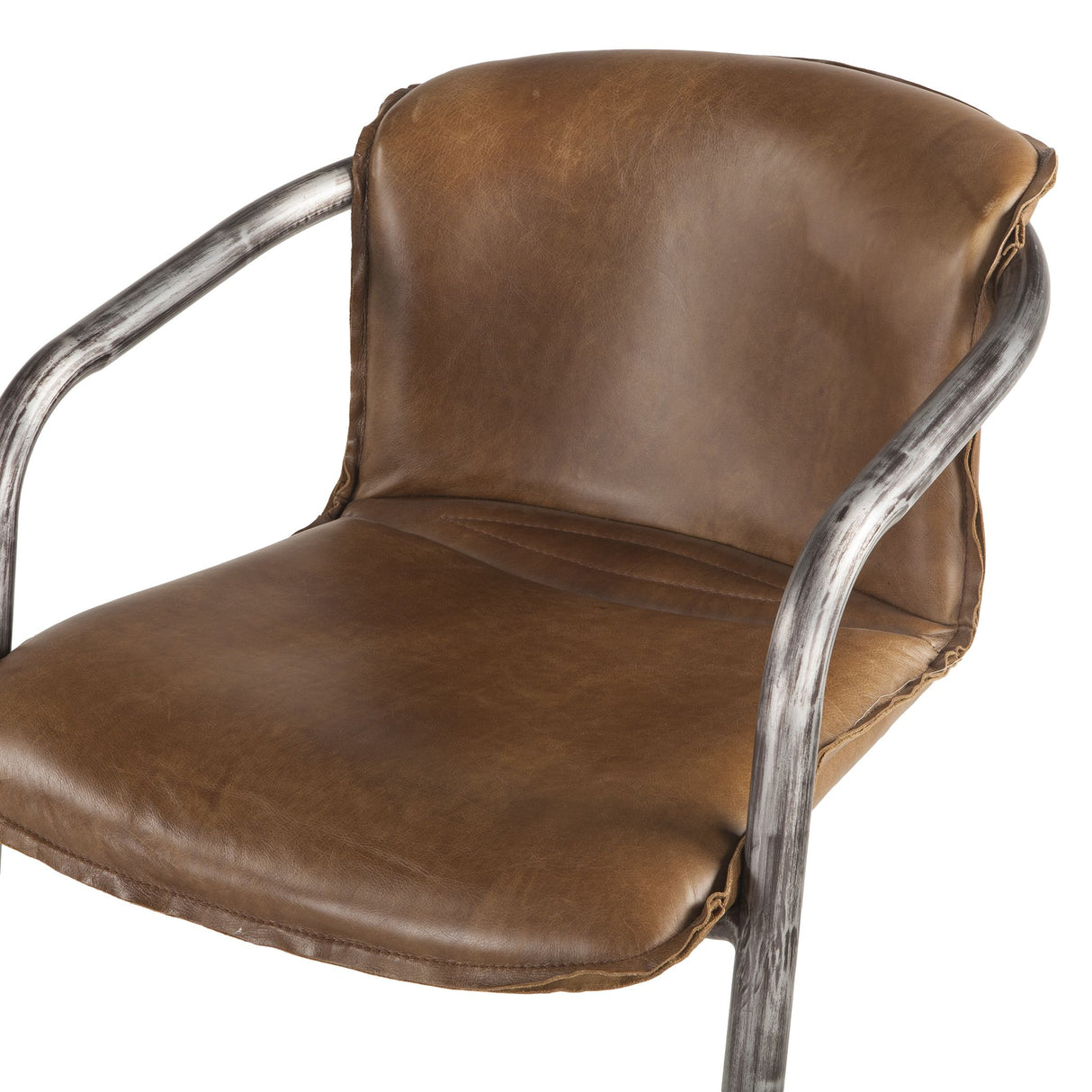 Portofino 22" Bar Chair in Berham Chestnut Leather, Set of 2 from Home Trends & Design - Luna Furniture