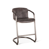 Portofino 22" Counter Chair in Antique Ebony Top Grain Leather from Home Trends & Design - Luna Furniture