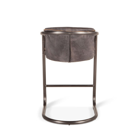 Portofino 22" Counter Chair in Antique Ebony Top Grain Leather from Home Trends & Design - Luna Furniture