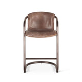 Portofino 22" Counter Chair in Jet Brown Top Grain Leather, Set of 2 from Home Trends & Design - Luna Furniture