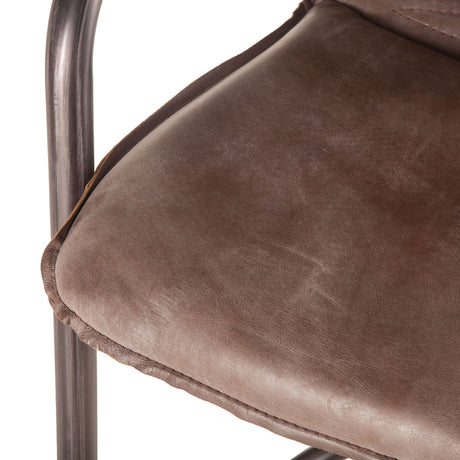 Portofino 22" Counter Chair in Jet Brown Top Grain Leather, Set of 2 from Home Trends & Design - Luna Furniture