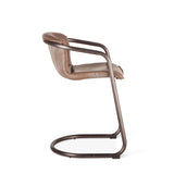 Portofino 22" Counter Chair in Jet Brown Top Grain Leather, Set of 2 from Home Trends & Design - Luna Furniture