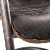 Portofino 22" Dining Chair in Antique Ebony Leather, Set of 2 from Home Trends & Design - Luna Furniture