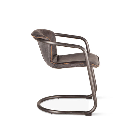 Portofino 22" Dining Chair in Antique Ebony Leather, Set of 2 from Home Trends & Design - Luna Furniture